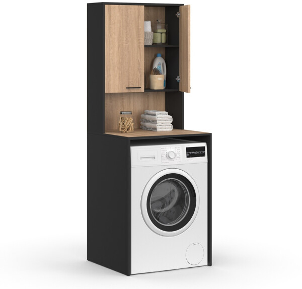 IDMarket Washing machine cabinet WALLIS 2 doors 180 x 62 x 57cm, Bild 4