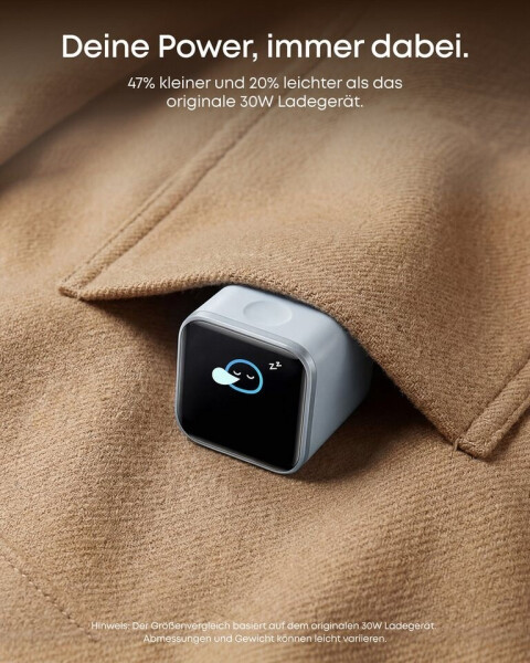 Anker Nano Ladegerät (45W, Smart Display) blau, Bild 5