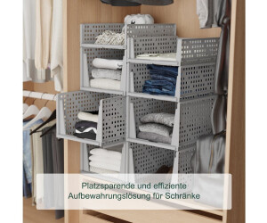 Relaxdays Schrank Organizer Kunststoff Grau Stapelbar 3er Set 13 x 33,5 x 43,5 cm 550 g ab 23,99 € (Oktober 2026)