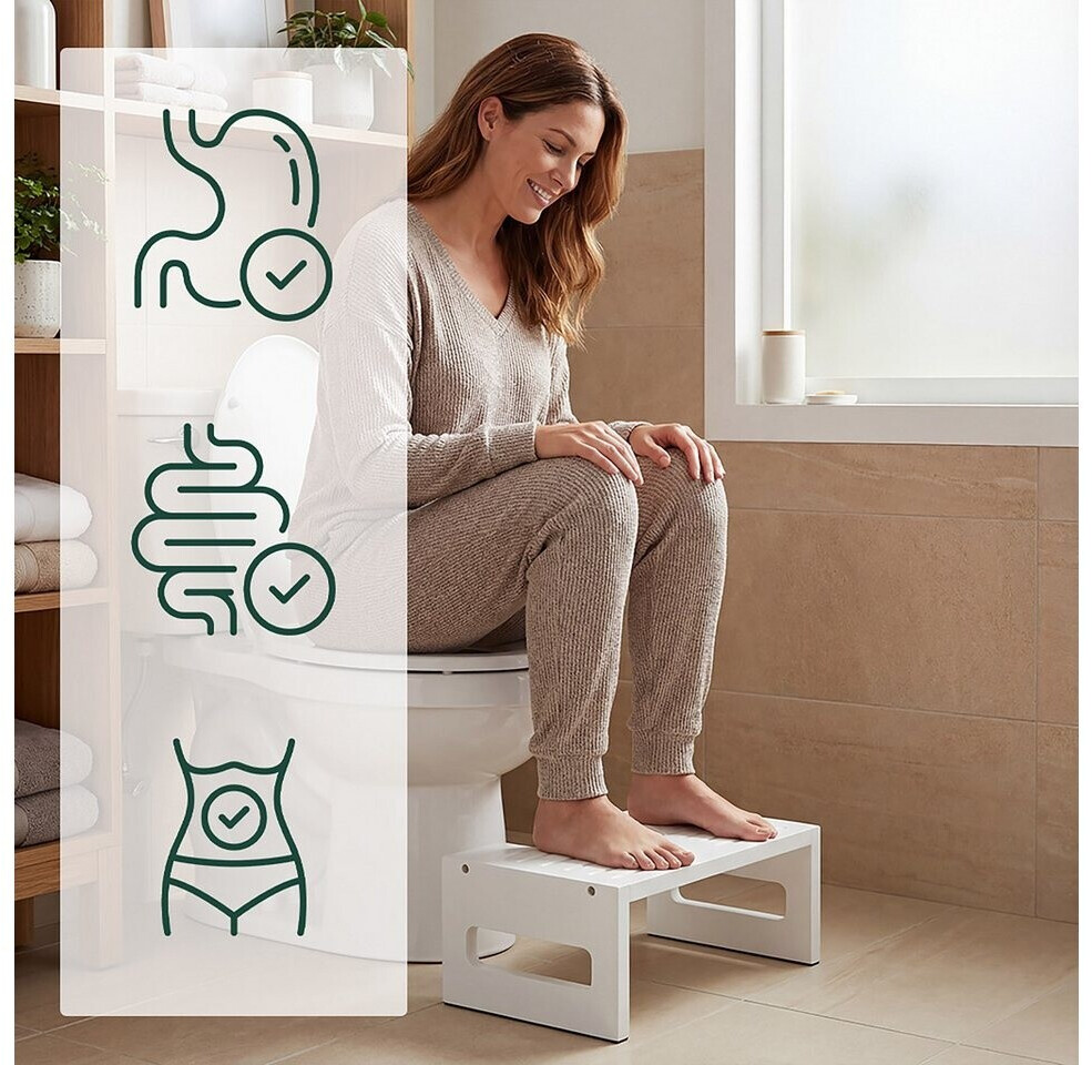 Relaxdays Toilettenhocker aus Bambus Wei ab 23.99  | Vergleiche 8  Angebote auf idealo.de
