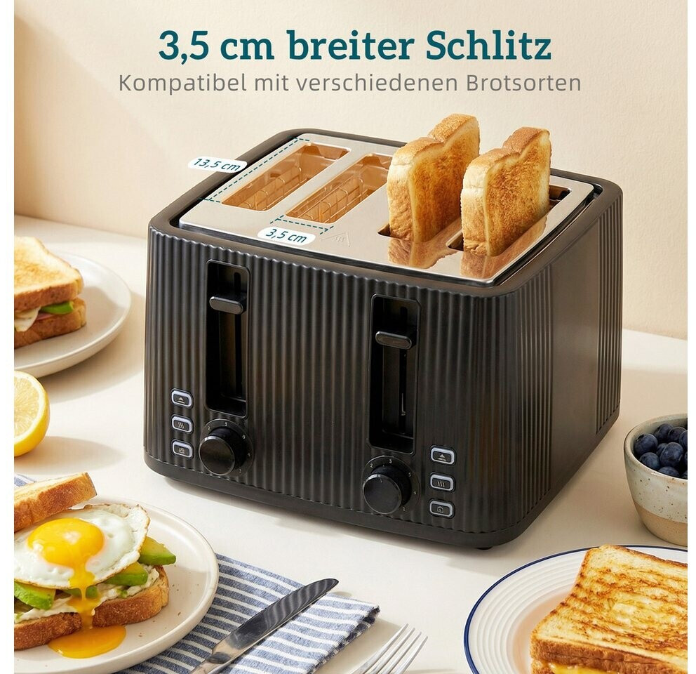 HomCom 3-tlg Frühstücks-Set - Wasserkocher 2200W 1,7L/ Toaster/ Eierkocher ab 64,99 € (Oktober 2026)
