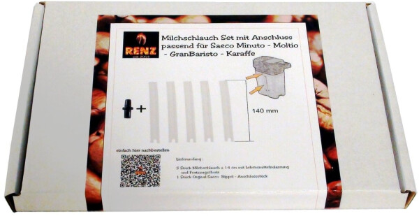 Renz Milch-Schlauch Set mit Anschluss passend für Saeco Minuto Moltio Karaffe (4260308087646), Bild 2