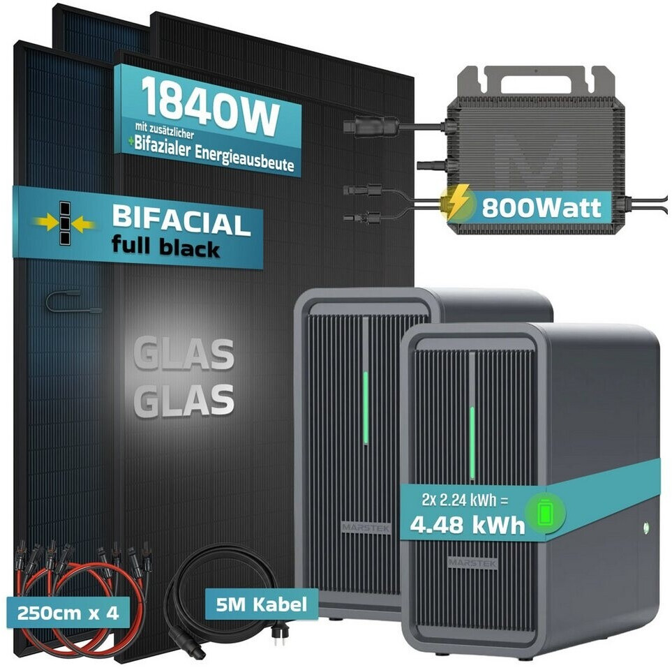 SUNNIVA® 1800W Balkonkraftwerk komplett Steckdose SUNNIVA® 1800W Balkonkraftwerk komplett Steckdose