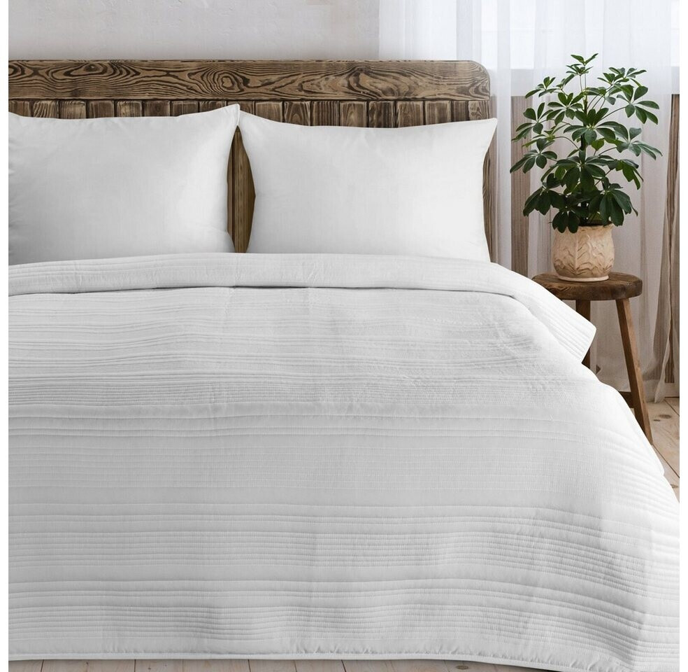 Eurofirany Tagesdecke TARA mit Streifenmuster Weiß, 220x240 cm ab 39,41 € (Oktober 2026)