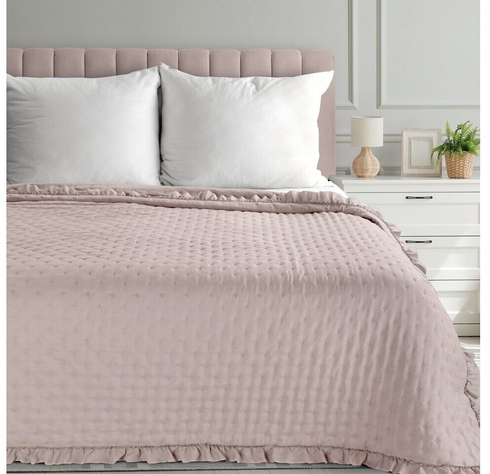 Eurofirany Tagesdecke LIBI 3 mit Rüschen Rosa 240x220 cm ab 32,46 € (Oktober 2026)