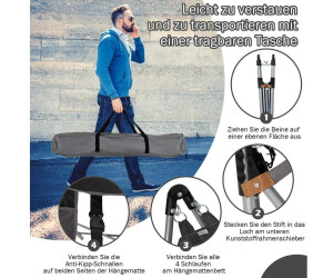 Costway Klappbare Hngematte mit Gestell und Tragetasche, 150kg Tragkraft  (ZB32397PW) ab 74.99  | Vergleiche 4 Angebote auf idealo.de