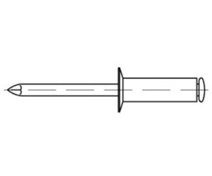 50 Blindnieten 4,8x16 Popniete 4,8 x 16 Edelstahl A2/A2 Nieten Rostfrei inox