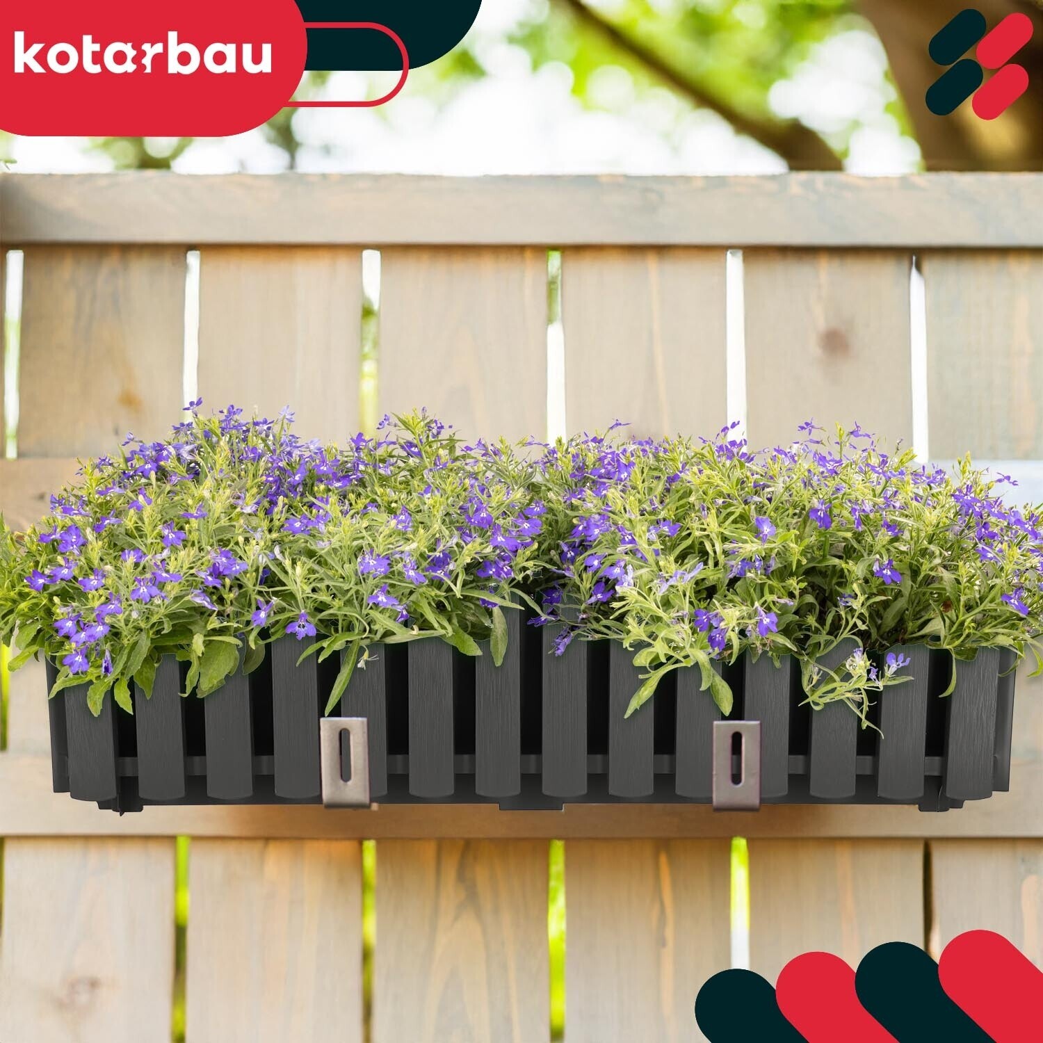 Kotarbau Blumenkasten Balkon Kunststoff Grau 58x18x16cm 6er-Set ab 67.98   | Vergleiche 4 Angebote auf idealo.de