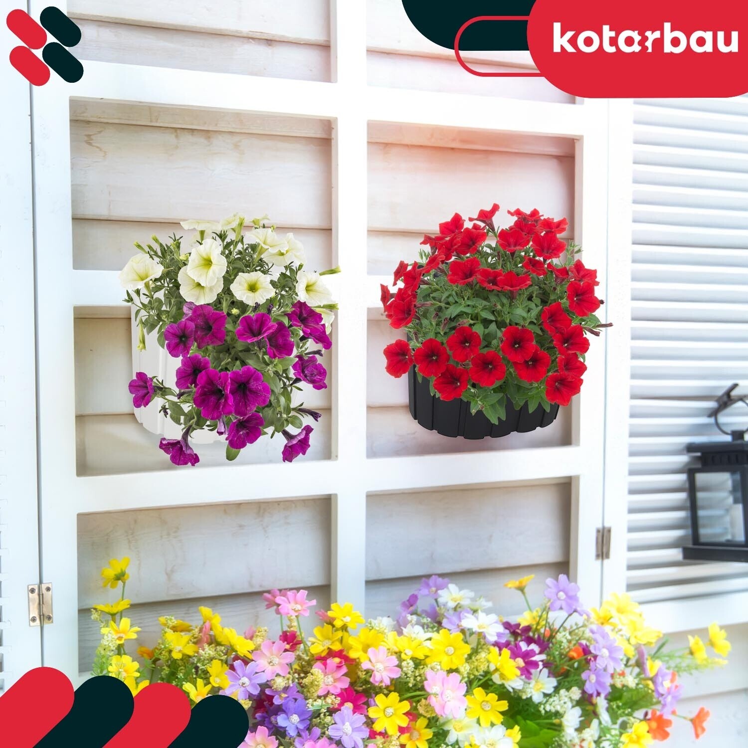 OEM Balkon-Blumentopf Set Hängehalterung Anthrazit 20x14cm 4er-Set (kotarbau_5904994122500) ab 13,40 € (Oktober 2026)