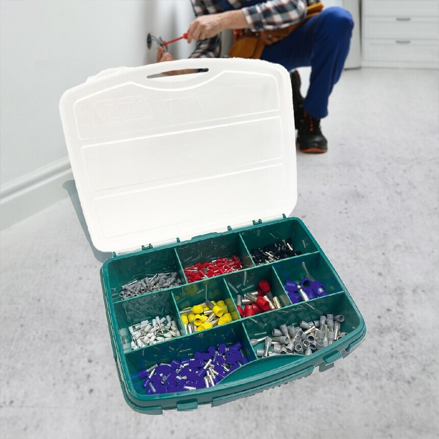 200 Stück Aderendhülsen 10mm², Kabelschuhe set, Isolierte Lange Aderendhülsen Teillisoliert PVC aus Kupfer Verzinnt, Geeignet für Elektroinstallation