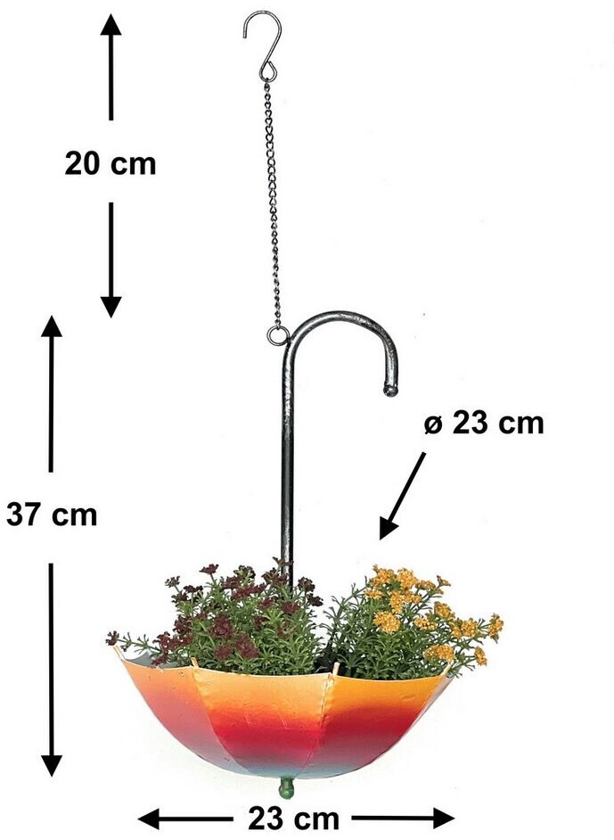 DanDiBo Blumenampel Regenschirm Metall mit Topf, 57cm (96258 S) ab 18,99 € (Oktober 2026)