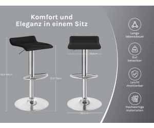 2er Set Barhocker höhenverstellbar drehbar aus Kunstleder weiß Emma | Maisons du Monde 2er Set Barhocker höhenverstellbar drehbar aus Kunstleder weiß Emma | Maisons du Monde