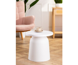 HowHomely OTTO1 Couchtisch Weiß, minimalistisches Design, 47x46cm ab 44,80 € (Oktober 2026)