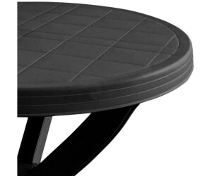 Spetebo Gartentisch rund Kunststoff anthrazit Ø70cm ab 44,95 € (Oktober 2026)