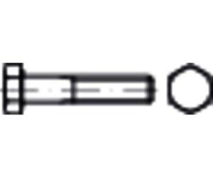 Prime-Line 9111385 Sechskantschrauben Schraube, Klasse 8.8, metrisch, M10-1,25 x 25 mm, verzinkter Stahl, 10 Stück