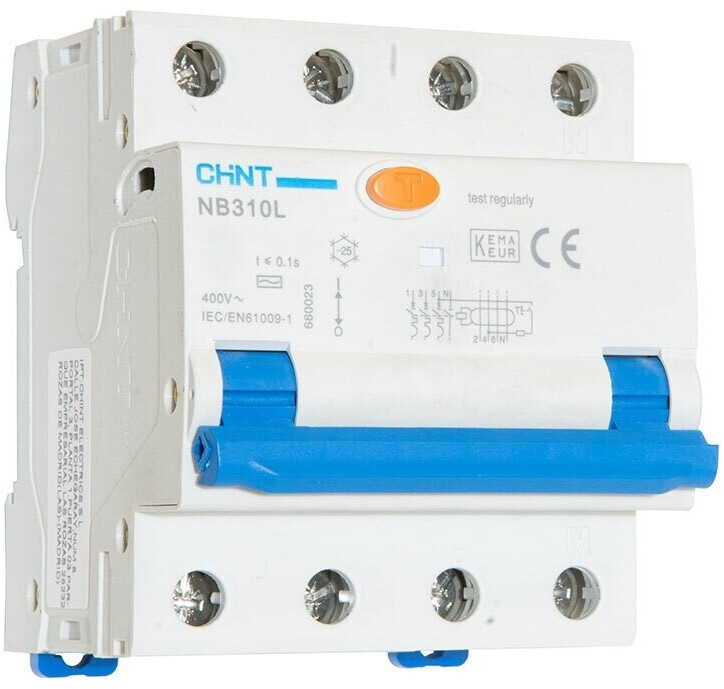 CHINT Fehlerstromschutzschalter 3P+N 10A 6kA 30mA (660025) ab 152,86 ...