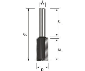 ENT Nutfräser HW Ø8mm, NL 20mm, Grundschnitt (10952) ab 36.5 ...