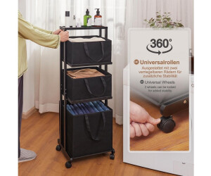Yorbay Wschesortierer Bambus 3 Krbe mit Rollen, 121x34x42cm (F165YB008)  ab 55.99  | Vergleiche 2 Angebote auf idealo.de
