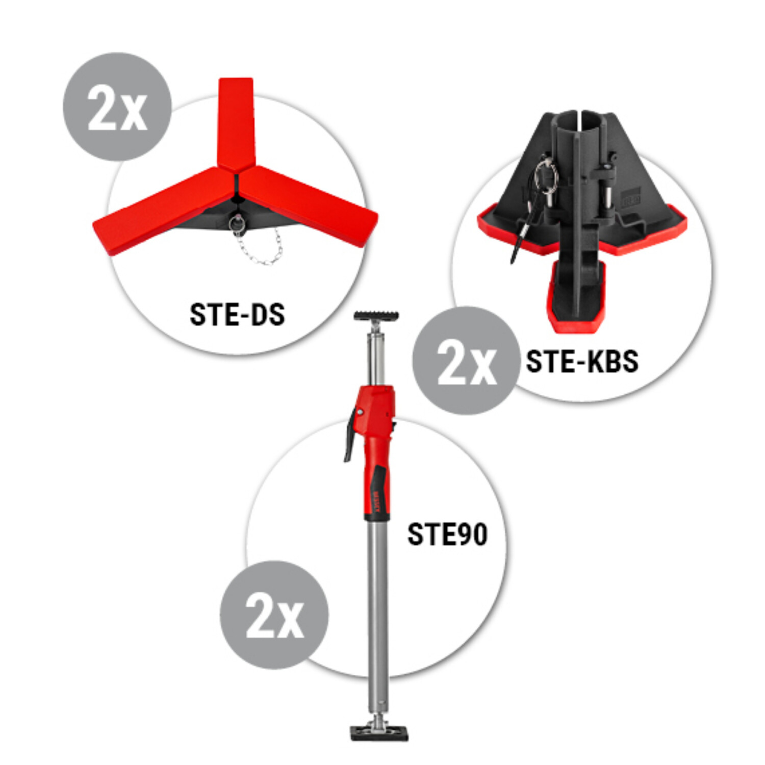 Bessey STE90 Teleskopische Gipskartonstütze mit Pumpengriff 575-910 mm Bessey STE90 Teleskopische Gipskartonstütze mit Pumpengriff 575-910 mm