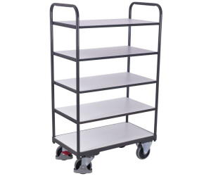VARIOfit Etagenwagen Niedrig – 250 Kg Traglast, 1000x600 Mm, RAL 5010 Enzianblau, 3 Böden