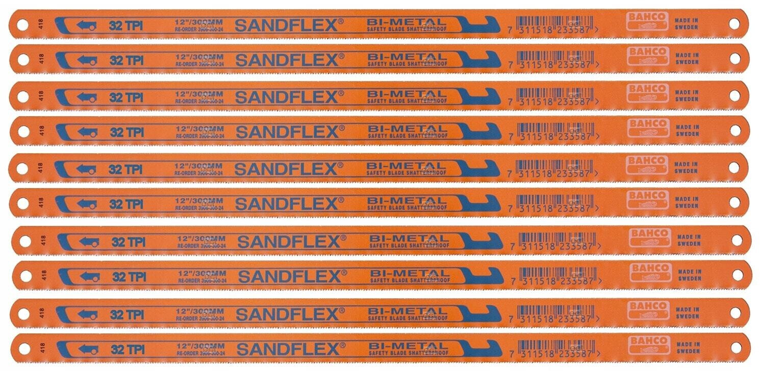 Handsägeblatt, Sandflex, Bimetall, 300 mm, 24 ZpZ, 10er Pack - Bahco