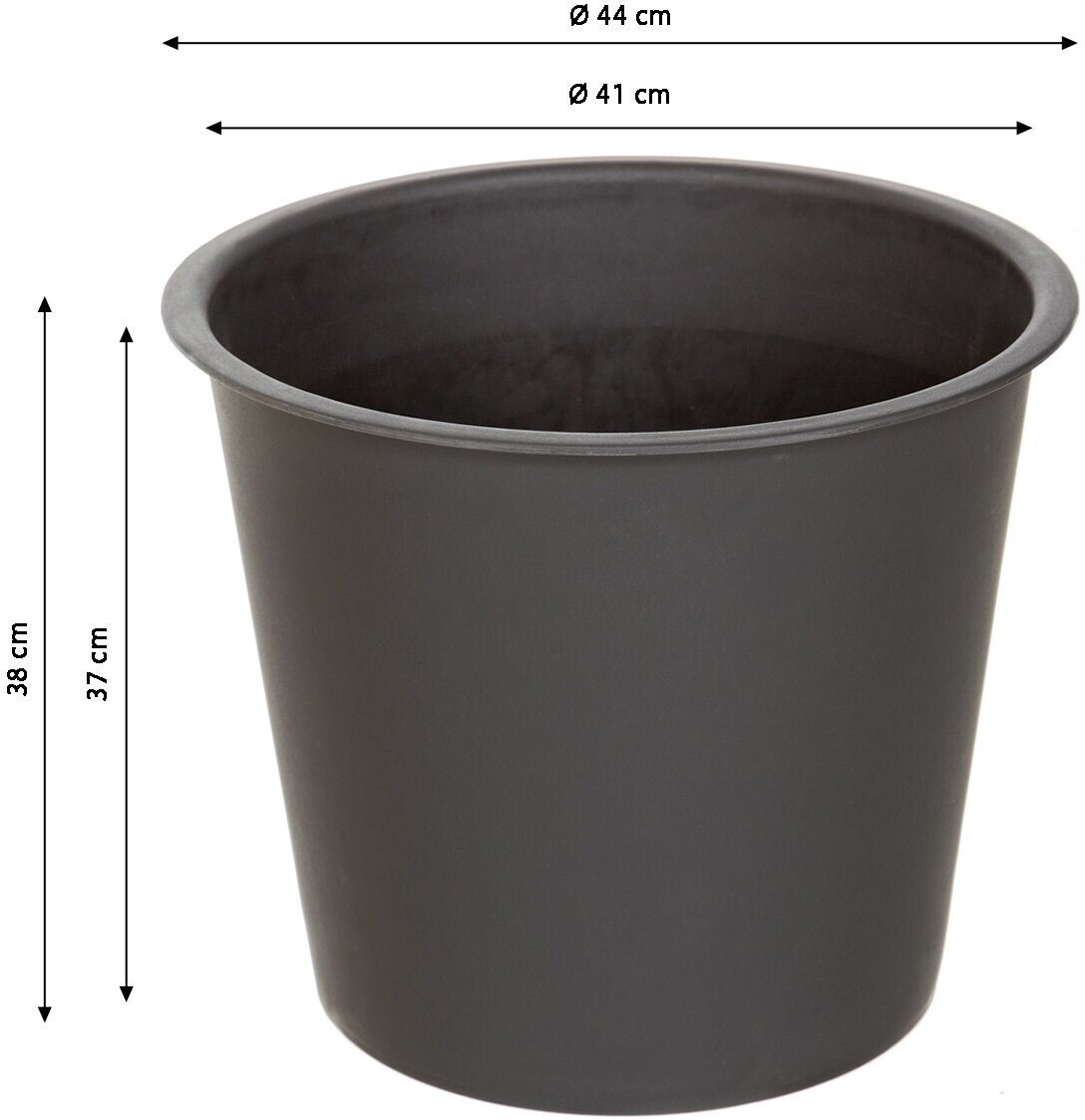 Dehner Universal-Pflanztopf Ø44cm, Höhe 38cm, Kunststoff, schwarz (3786506) ab 29,99 € (Oktober 2026)