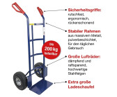 HBM Faltbarer Transportwagen 350 Kg – Plattform 92x62 Cm, Bremsbare Rollen, Klappbarer Griff