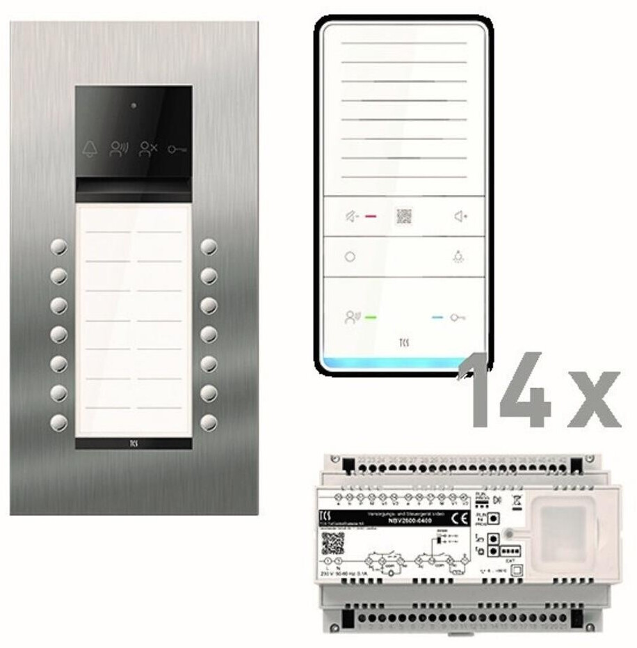 TCS audio:pack ASU600214 14WE UP, 14x Freisprecher ISW6031, Steuergerät ...