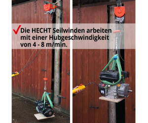 Hoteche Elektrische Seilwinde 230V – 125/250 Kg Zugkraft, 12 M Stahlseil, 560 W, Für Garage, Werkstatt & Baustelle