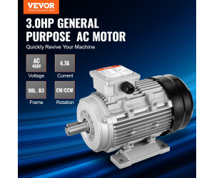VEVOR 0,55 kW Elektromotor 1400 U/min, AC 220–240 V, 4,5 A, 80, B34-Rahmen, Luftkompressormotor einphasig, 19 mm Keilwelle, Rechts-/Linkslauf für landwirtschaftliche Maschinen, universelle Geräte VEVOR 0,55 kW Elektromotor 1400 U/min, AC 220–240 V, 4,5 A, 80, B34-Rahmen, Luftkompressormotor einphasig, 19 mm Keilwelle, Rechts-/Linkslauf für landwirtschaftliche Maschinen, universelle Geräte