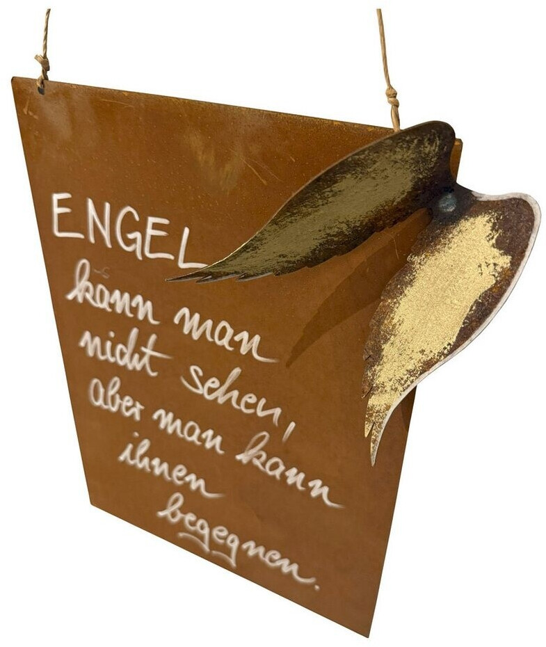 ZGM Rost Deko Spruchtafel mit Engelsflügeln (1776503) ab 21.45 ...