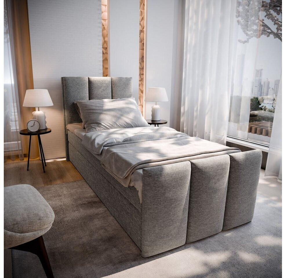 Ab Topper Masseno Lago 100 Boxspringbett mit Bettkasten, Bonell-Matratze & Topper ...