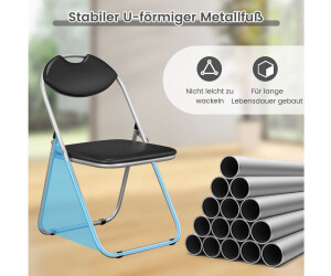 Costway Klappstühle 6er Set, Metallrahmen, gepolsterte Sitze, 115kg (HW54398-6) ab 107,99 € (Oktober 2026)
