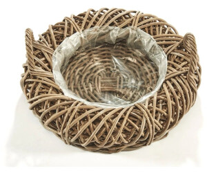 kobolo Pflanzschale Kranzform Rattan Kubu Grey 50cm mit Folie (32049-03)  ab 38,95  inkl. Versand | Vergleiche 5 Angebote auf idealo.de
