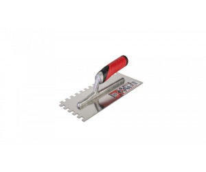 Produktbild von Profi Zahnkelle Aus Edelstahl – 28x12 Cm – Verschiedene Zahnungen – Mit 2-Komponenten-Weichgriff Von HARDY