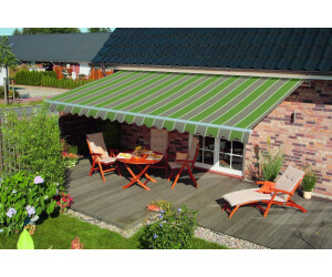 Spettmann BASIS Markise Kurbel 250x200cm wei, grn/beige gestreift ab  290.9  | Vergleiche 11 Angebote auf idealo.de