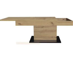 Mäusbacher Lift Couchtisch höhenverstellbar, verschiebbare Platte, Vulkanschwarz / Asteiche Dekor, 110x60cm ab 355,73 € (Oktober 2026)