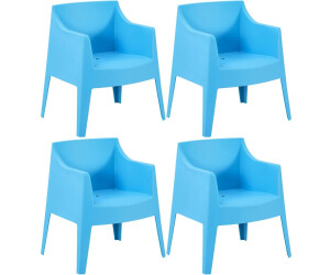 CLP Bartal Gartenstuhl 4er-Set stapelbar Kunststoff blau (327748) ab 257,99 € (Oktober 2026)
