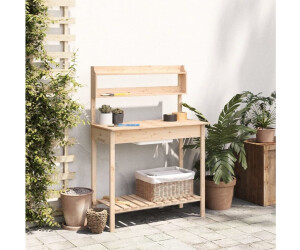 vidaXL Pflanztisch mit Waschbecken Massivholz Tanne 147,5x44x139,5cm (156346) ab 87,71 € (Oktober 2026)