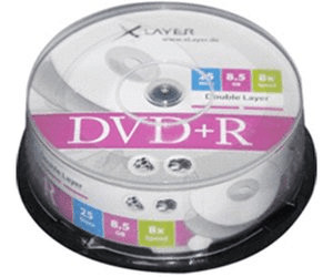 Xlayer DVD+R DL 8,5GB 240min 8x printable 25pk Spindle