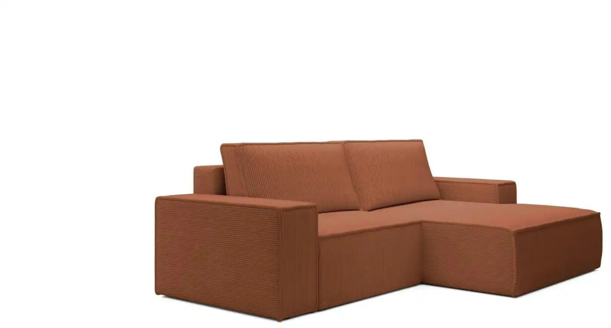 Couch Rostrot Selsey Farese Mini Ecksofa Cordbezug Schlaffunktion Bettkasten Rostrot ...