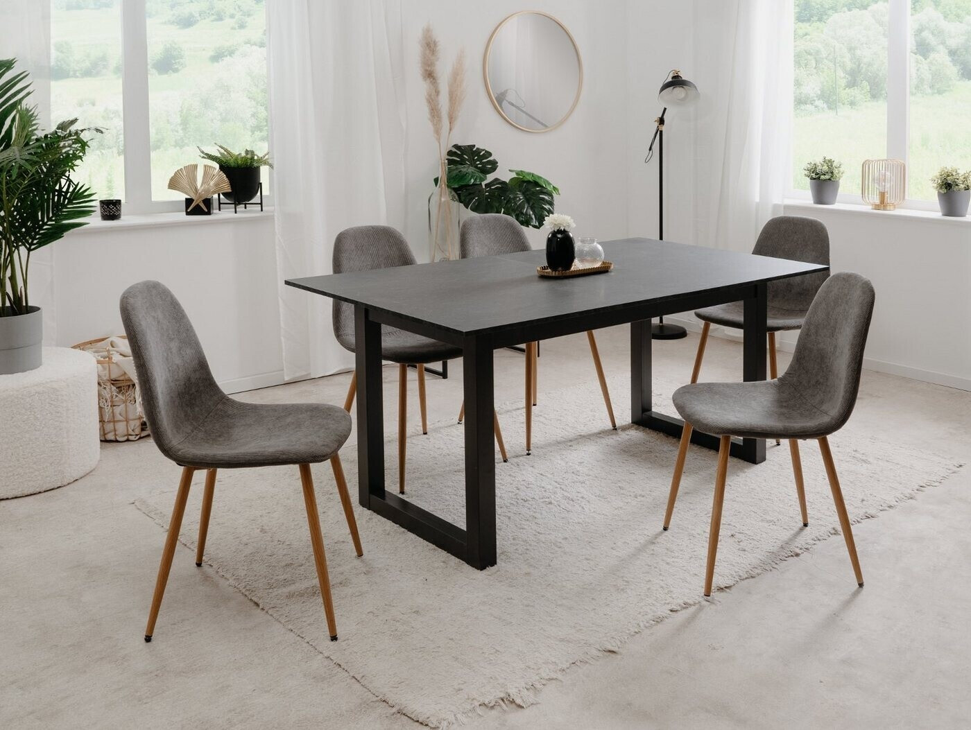 Furn.Design Visby Esstisch ausziehbar Schiefer Dunkelgrau 160–200cm (GE1935) ab 324,49 € (Oktober 2026)