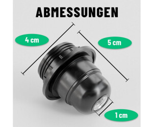 WIYETY 12x E27 Lampenfassung – ABS Schwarz Mit Eisenplatte – 220V/6A – Sichere Verbindung – Für Zuhause & Büro