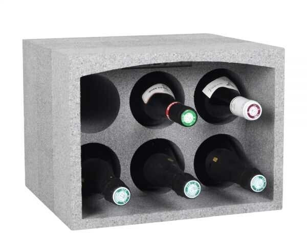 EDA Stapelbares Flaschenregal aus Styropor, 6 Flaschen, grau (10715 G PX24) ab 12,63 € (Oktober 2026)