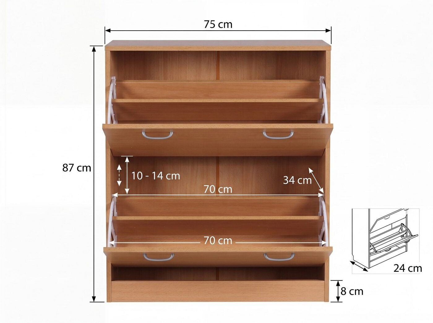 Finebuy Schuhschrank Schuhkipper Buche (SuVa2370_1) ab 79,94 € (Oktober 2026)
