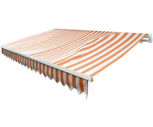 Heute Wohnen Kassetten-Markise T122 Vollkassette elektrisch 4x3m Polyester  Orange/Wei (T122) ab 870.99  | Vergleiche 4 Angebote auf idealo.de