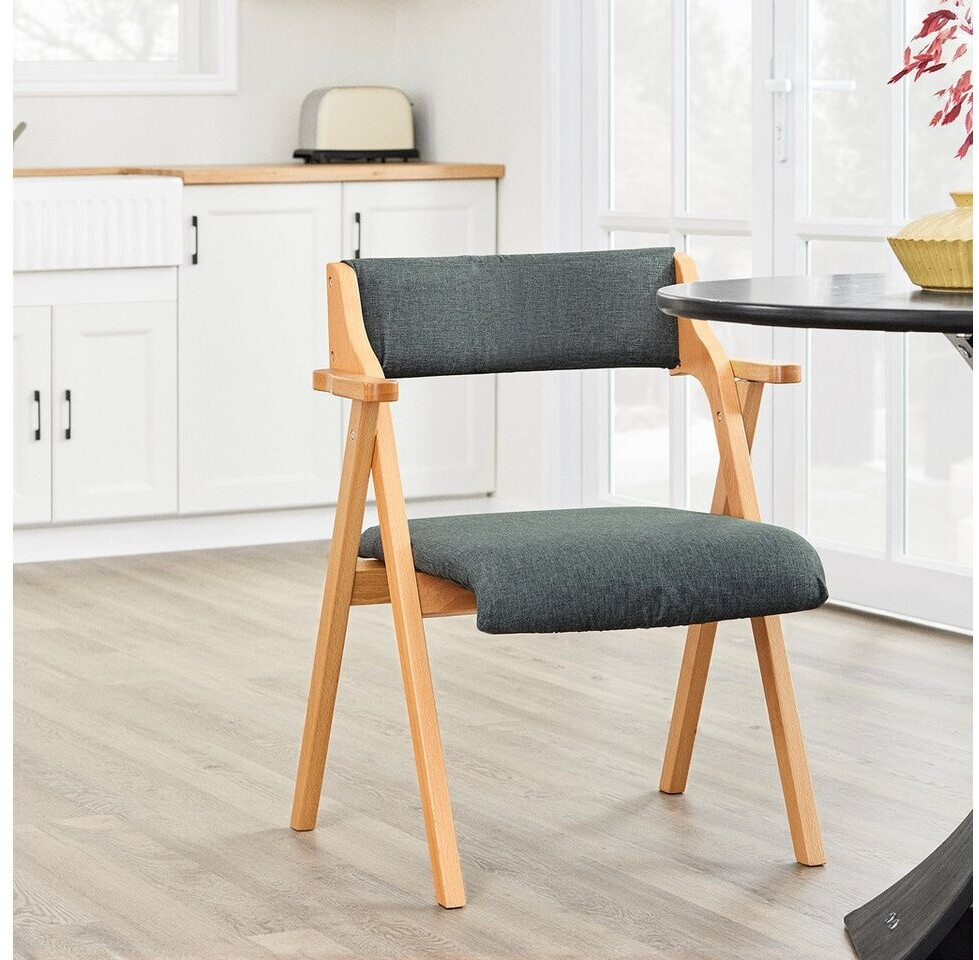 SoBuy Klappstuhl mit Armlehne, gepolstert, Holz, dunkelgrau (FST98-SG) ab 84,95 € (Oktober 2026)