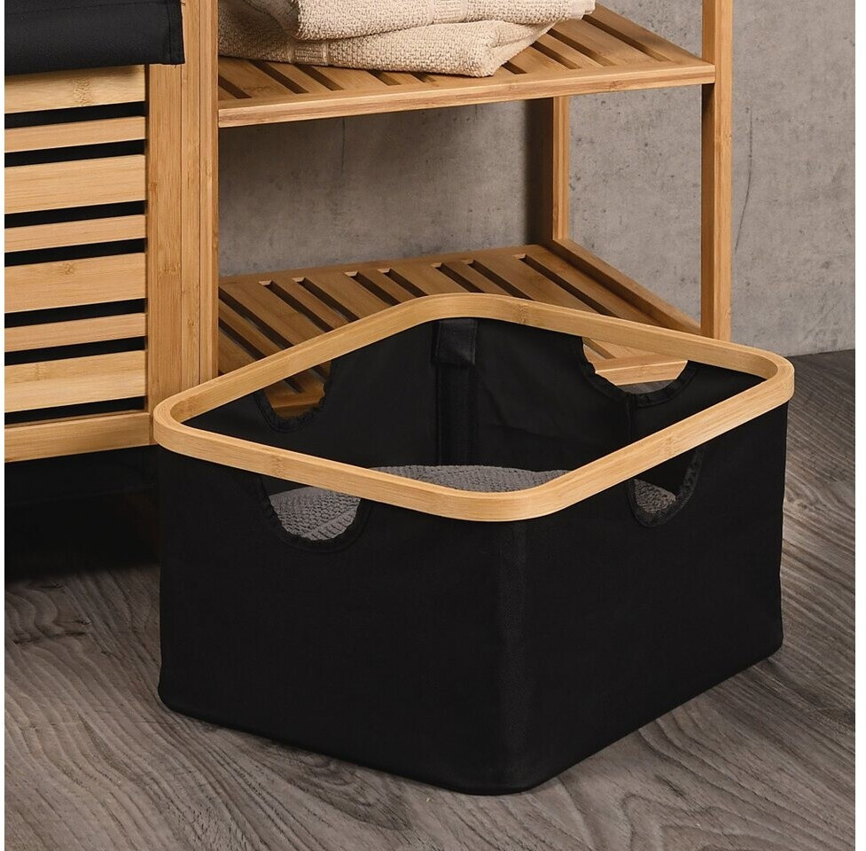 Kesper Aufbewahrungskorb Bambus & recyceltem Polyester, schwarz, 54x37x26cm  (19436) ab 16.99  | Vergleiche 6 Angebote auf idealo.de