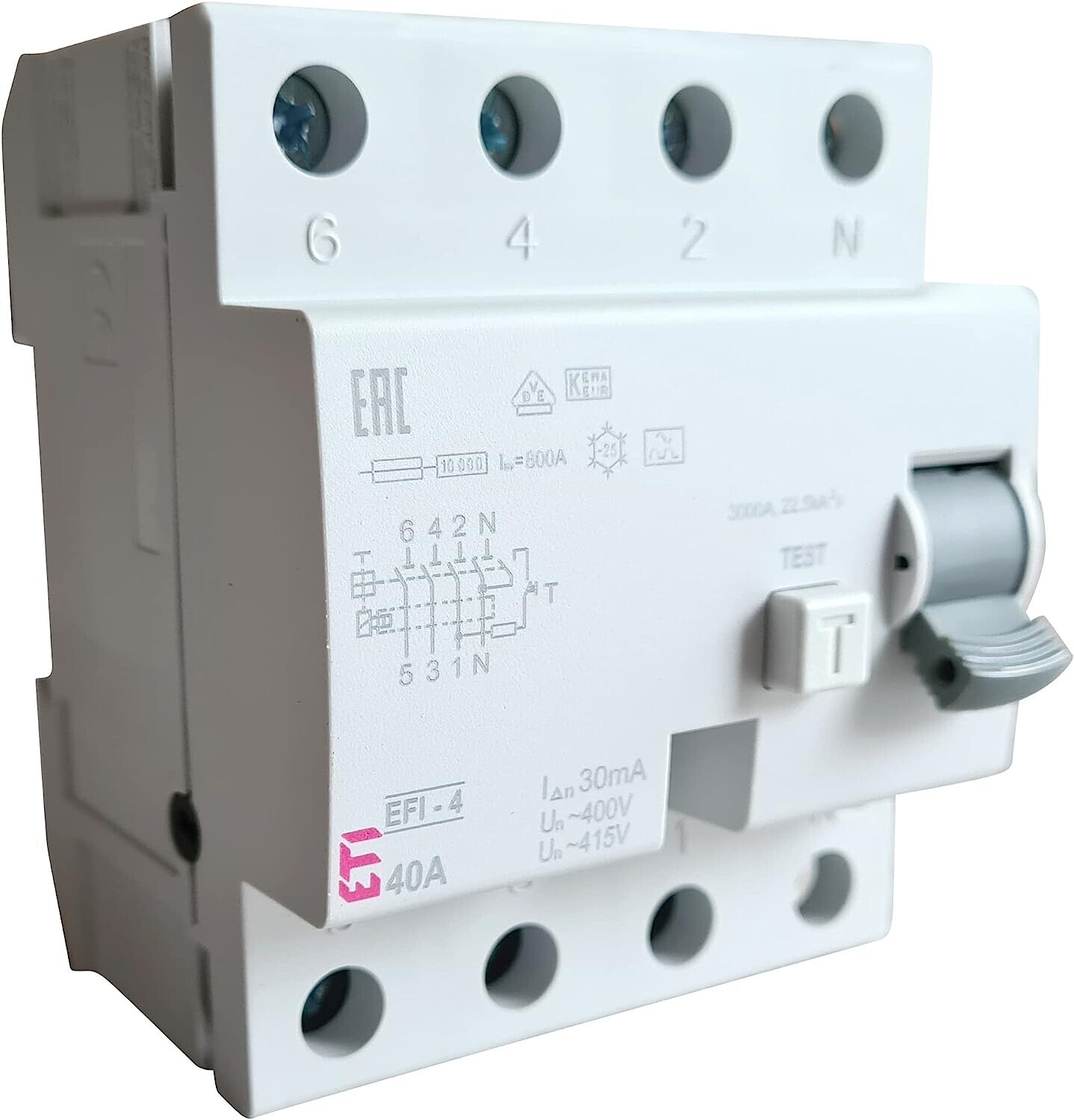 EWH Shop - Fehlerstromschutzschalter 4-Polig 40A 30mA AC-Typ 10kA