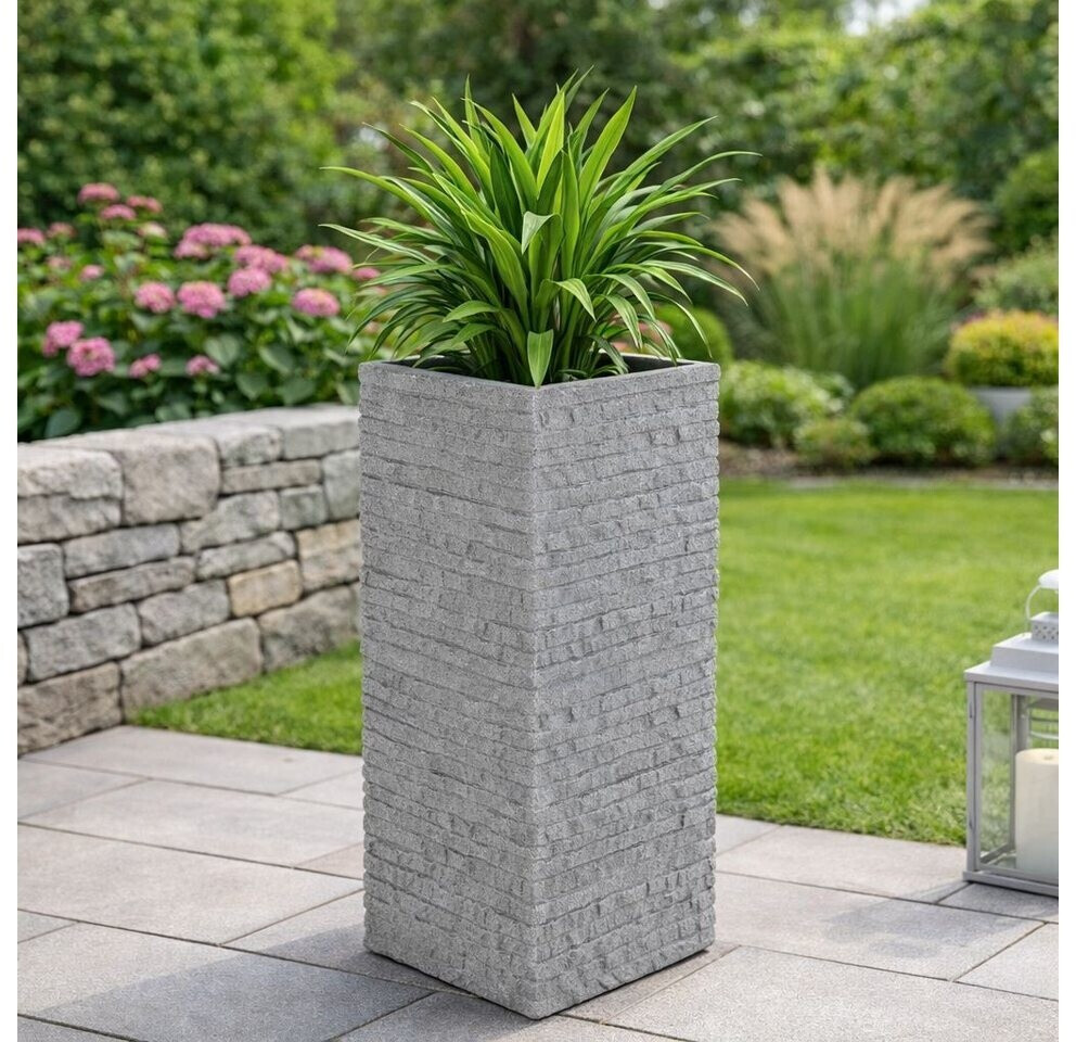 Jelenia Plast Kubus Säulentopf Ziegelstein-Optik 26x26x60cm Grau Kunststoff (141465) ab 29,99 € (Oktober 2026)